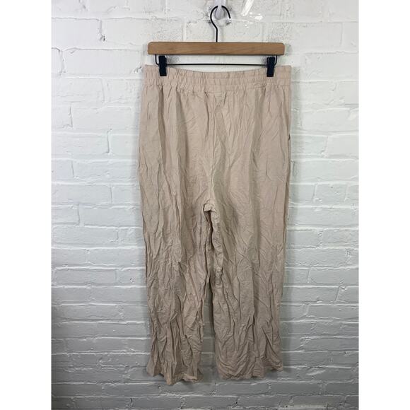 A-Cold-Wall Women's Casual Wide Leg Pant Nylon Stretchable Beige Size Large - Picture 4 of 9